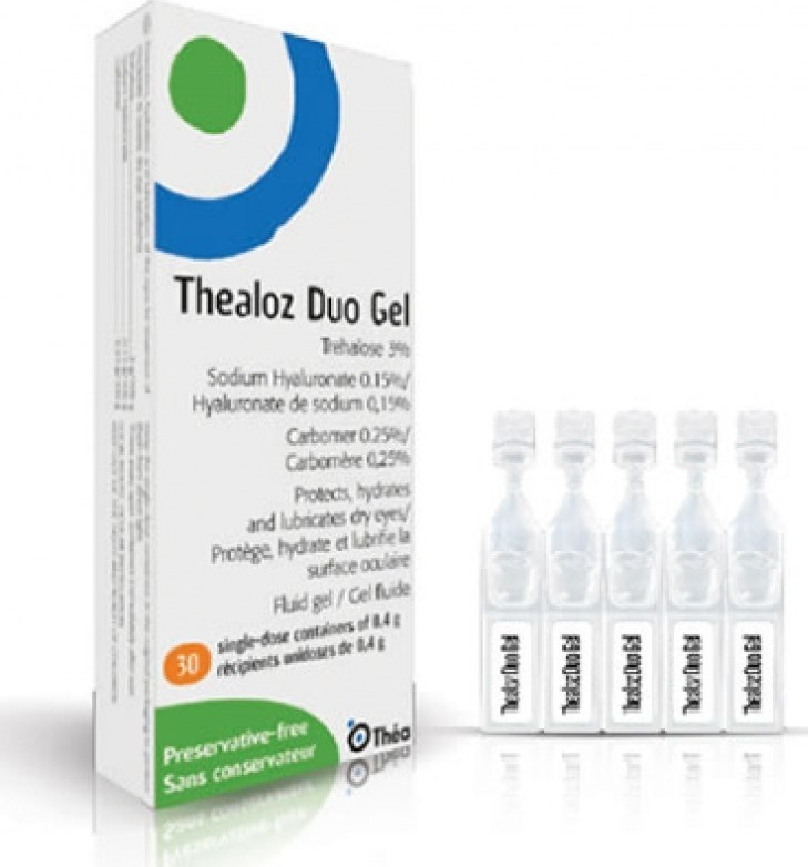 Medical care :: Ophthalmological :: Eye drops :: Thea Pharma Hellas Thealoz  Duo Gel Ophthalmic with Hyaluronic Acid for Dry Eye 30x0.0ml