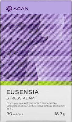 Agan Eusensia Stress Adapt Συμπλήρωμα Διατροφής για την Ρύθμιση & Ισορροπία του Stress 30 vegicaps